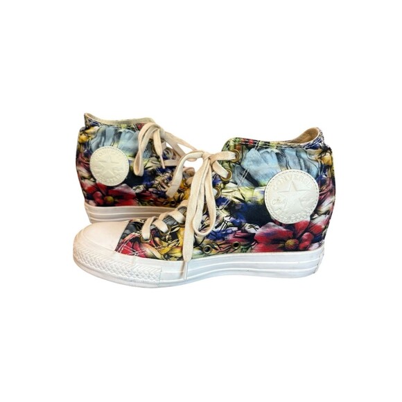 Converse Shoes - Converse Chuck Taylor All Star Lux Hi Floral Hidden Heel Wedge Womens Size 7